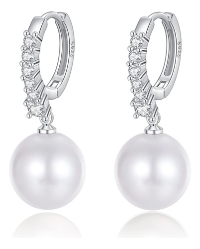 Pendientes De Perlas Para Mujer 925 Pendie B0bzymhgm8_140324