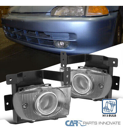 Fit 92-95 Honda Civic 4dr Sedan Clear Fog Lights Bumper  Oaa