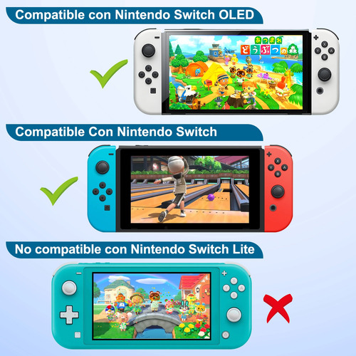 Kit Estuche De Accesorios Para Nintendo Switch Oled Funda Gris