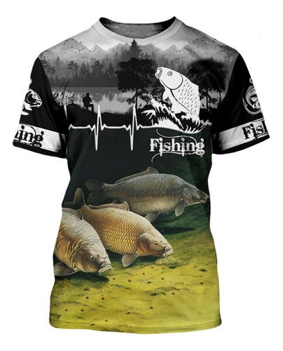 Camiseta Con Estampado 3d De Pesca De Verano 2022