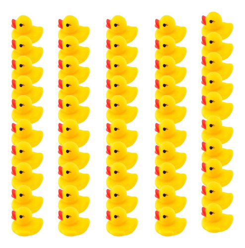 50 Patitos De Baño De Goma Amarillos Lindos, 50 Piezas