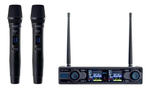 Micrófono Inalámbrico Krieg Kd332 Uhf Digital Doble De Mano