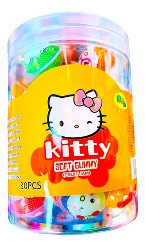 30 Gomitas De Hello Kitty 3d Relleno De Mermelada Frutas