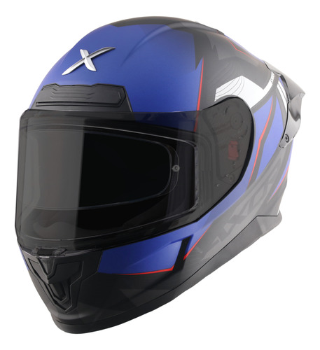 Casco Moto Integral Axor Saber Shadow Doble Certificación