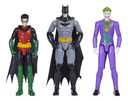 Liga da Justiça Pack Herois 3 Figuras 12 Dc Sunny 4184 Batman / Joker / Robin