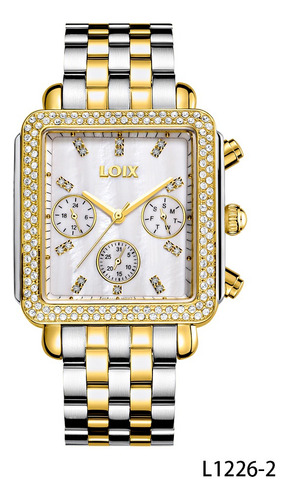 Reloj Mujer Loix® L1226-2 Plateado Con Dorado