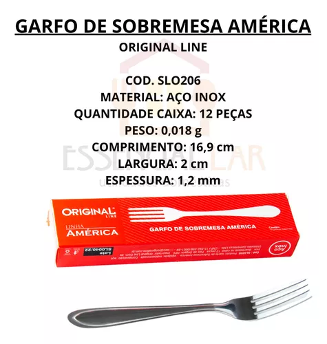 Garfo De Mesa Inox America