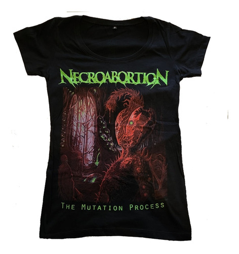 Remera Mujer Necroabortion The Mutation Process Death Metal