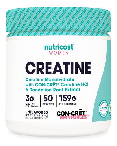 Creatina Women Nutricost, Sin Sabor, 50 Serv