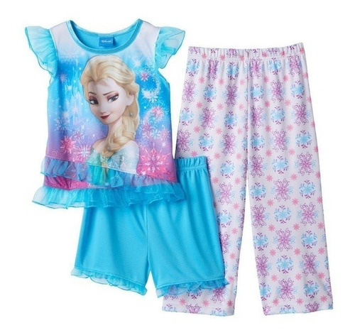 Pijama Frozen 3 Pc De Disney Para Niñas