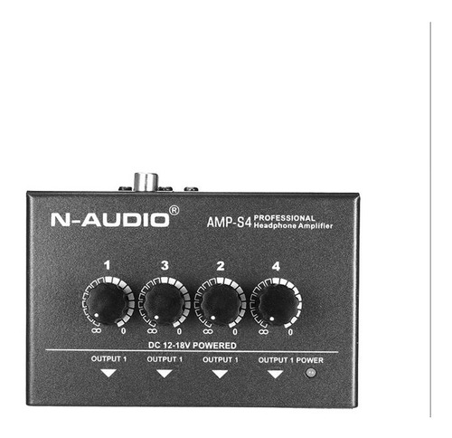 Amplificador De Fones Ouvido Distribuidor Audio 4 Ch 