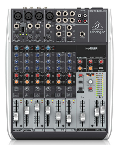 Mesa De Som Behringer Xenyx Q1204 Usb Mixer 8 Canais