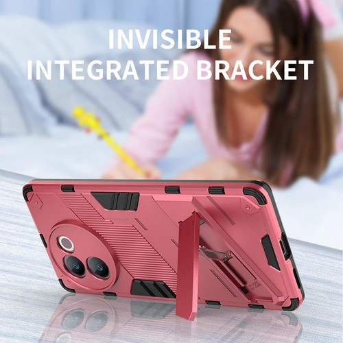Funda Punk Uso Rudo Carcasa Para Oneplus Ace 3v +mica Rojo Oneplus Ace 3v