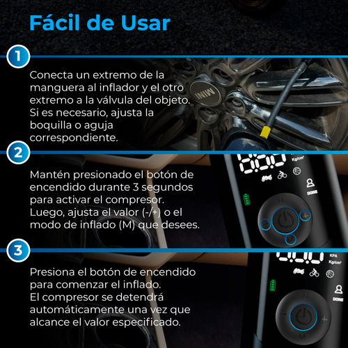 Compresor De Aire Electrico Autosky Para Todo Tipo De Llanta