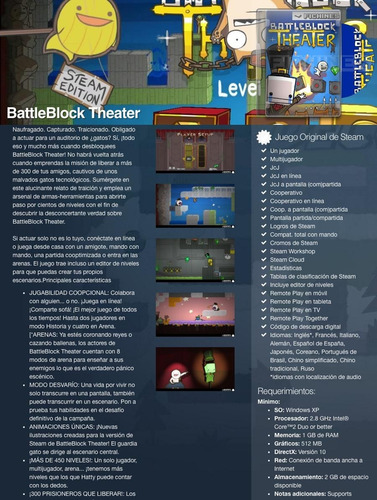 Battleblock Theater - Original Pc - Steam #238460