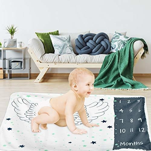 Manta De Hitos Para Bebes, Mantas Unisex Para Bebes Mensuale