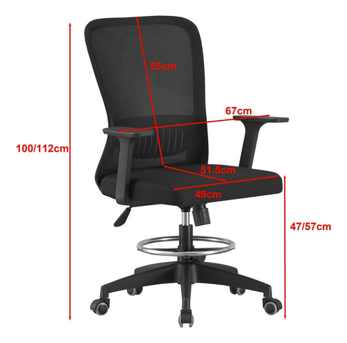 Silla De Cajero, Oficina Con Apoya Brazos Y Pies