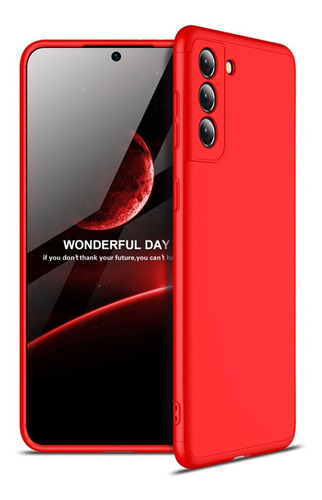 Carcasa Para Samsung S21 360° Marca - Gkk Color Roja