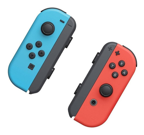 Imagen 3 de 7 de Set de control joystick inalámbrico Nintendo Switch Joy-Con (L)/(R) rojo neón y azul neón