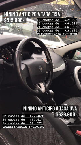Renault Fluence 2.0 Dynamique 2012 / Anticipo $515.000-