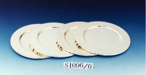Platos De Pan X4 Unidades Metal Con Baño D Plata Silverplate