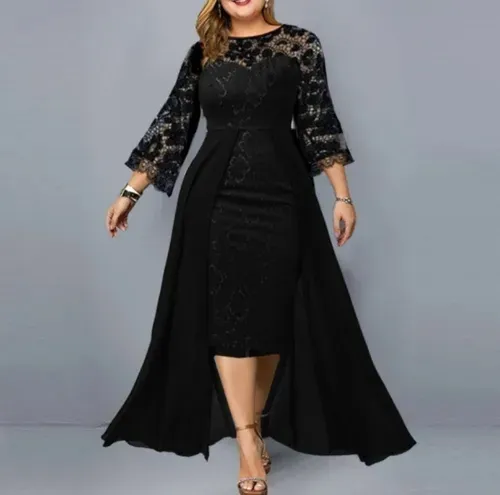 Vestidos De Fiesta Para Gorditas De Mujer De Encaje Bordado