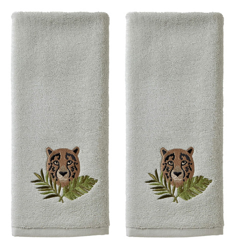 Skl Home Vern Yip Jungle Cats Juego De Toallas De Mano, Gris