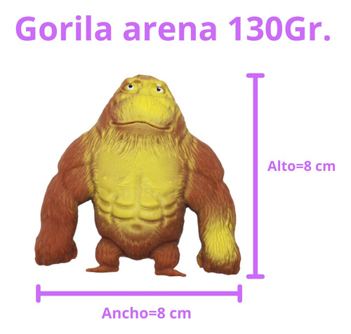10 Juguete Gorila Arena 130 Gr Relajante Squishy Antiestres