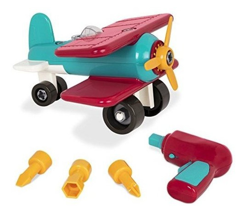 Avión Desmontable Para Niños, Azul Y Rojo.