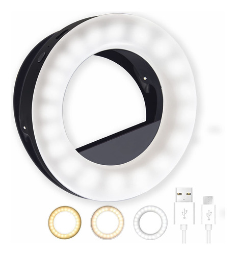 Anillo Luz Para Selfie 40 Led 3 Modo Mini Circular Pc