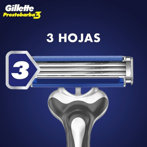 Rastrillos Desechables Gillette Prestobarba3 Regular 4 Rastrillos