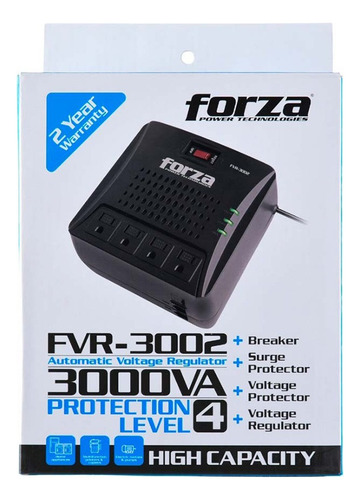 Regulador De Voltaje Forza Fvr-3002 3000va 1500w 4 Salidas