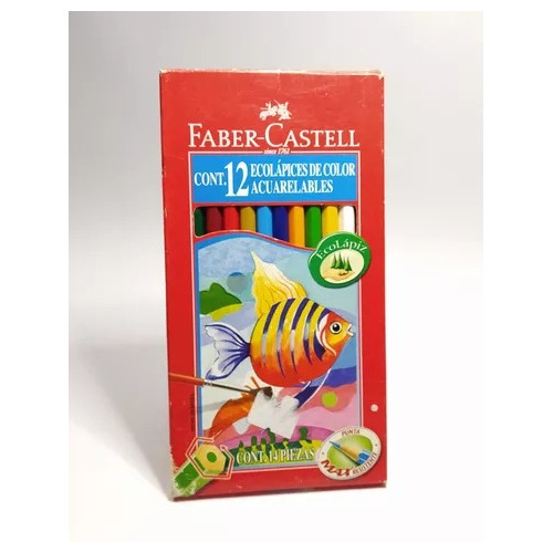 Creyones Faber Castell Acuarelables De 12 Colores 