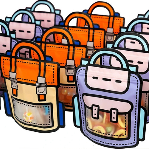 40 Bolsas De Embalaje De Regalos Con Forma De Mochila Escola