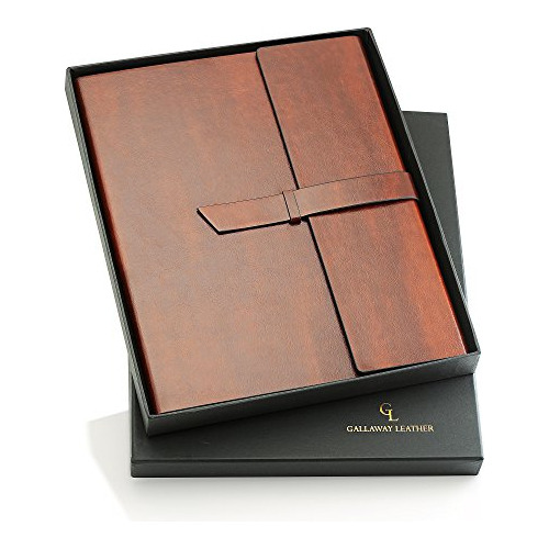 Gallaway Leather Padfolio - Carpeta De Cartera Delgada Para