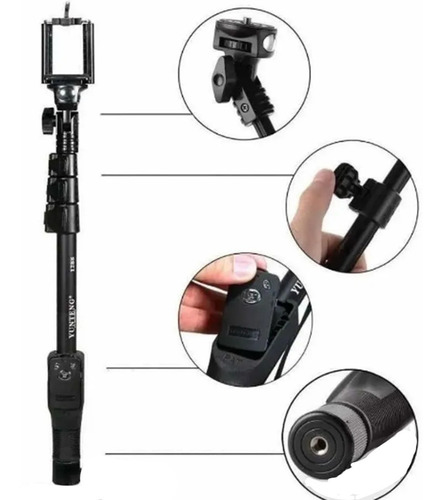Kit Mini Tripé 228 Bastão Pau Selfie Monopod 1288 Yunteng