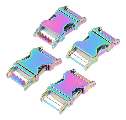 Side Release Buckle 4pcs 25x47mm Zinc Alloy Glossy Wide