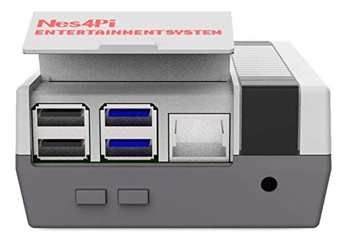 Funda Geeekpi Retro Gaming Nes4pi Para Raspberry Pi 4 Modelo