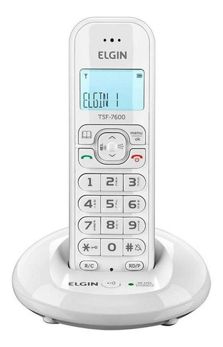 Telefone Elgin TSF 7600 sem fio - cor branco