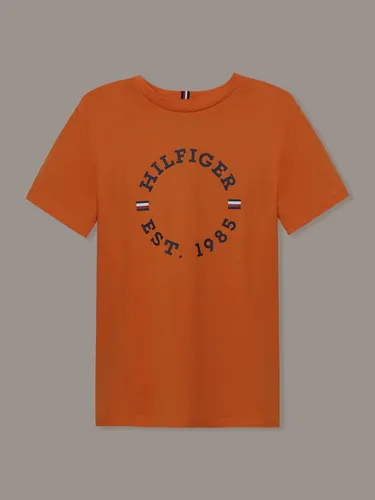 Polera Niño Con Logo Monotipo Naranja Tommy Hilfiger