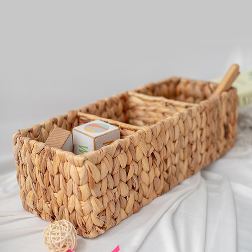 Cesta De Mimbre Tejida Dividida, Bolsa De Té, Soporte De S