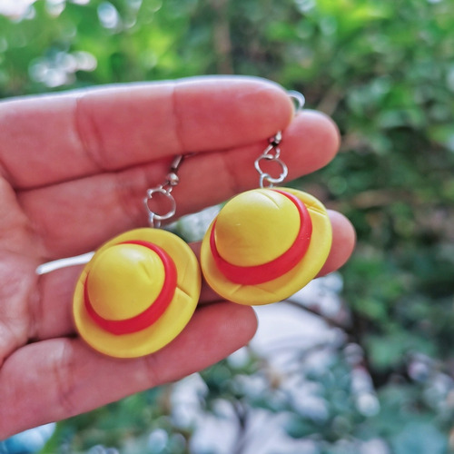 Aretes Sombrero De Paja Luffy - One Piece