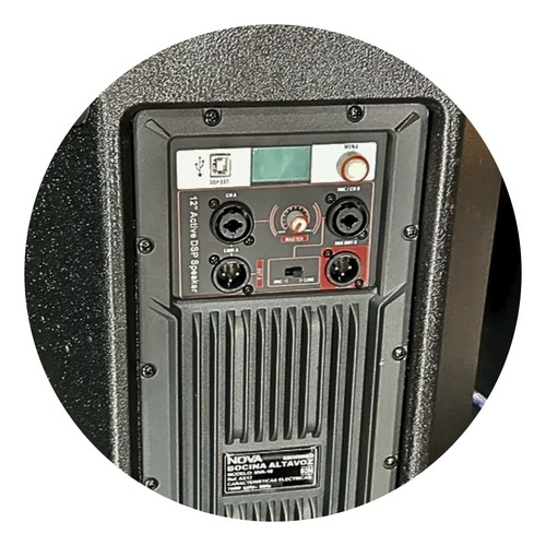 Bafle Activo De 12 Pulgadas Hasta 1400w Nova By Vamav Negro