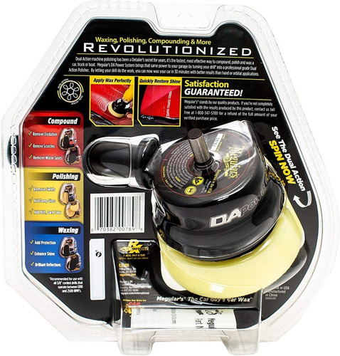 Kit Adaptador Pulidora Taladro 3/8 1/2 G3500 Meguiars + Pads