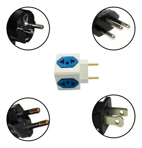 Adaptador De Tomada Cubo 3d Benjamin 3 Pinos