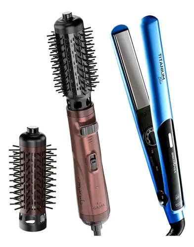 Escova Rotativa Gama Profissional Prancha Titanium 220°c