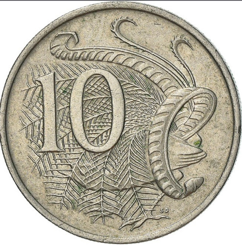 Moneda Australia 10 Centavos 1976