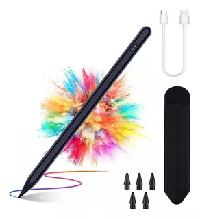 Negro Lápiz Óptico Stylus Pen Para iPad Con Rechazo De Palma