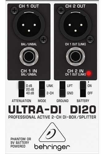 Behringer Ultra Di20 Caja Directa Activa 2 Canales