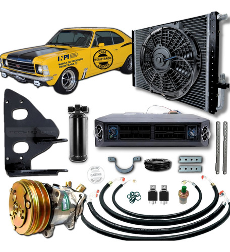 Kit Ar Condicionado Chevrolet Opala Com Suporte Compressor